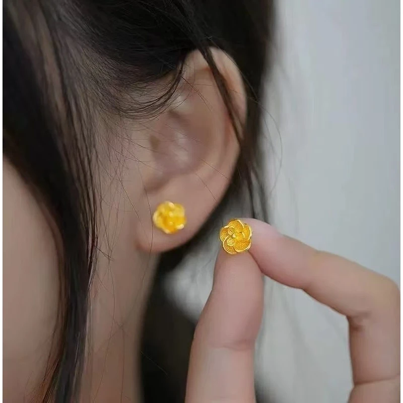 铜合金耳饰 D005时尚轻奢气质百搭小众简约耳钉