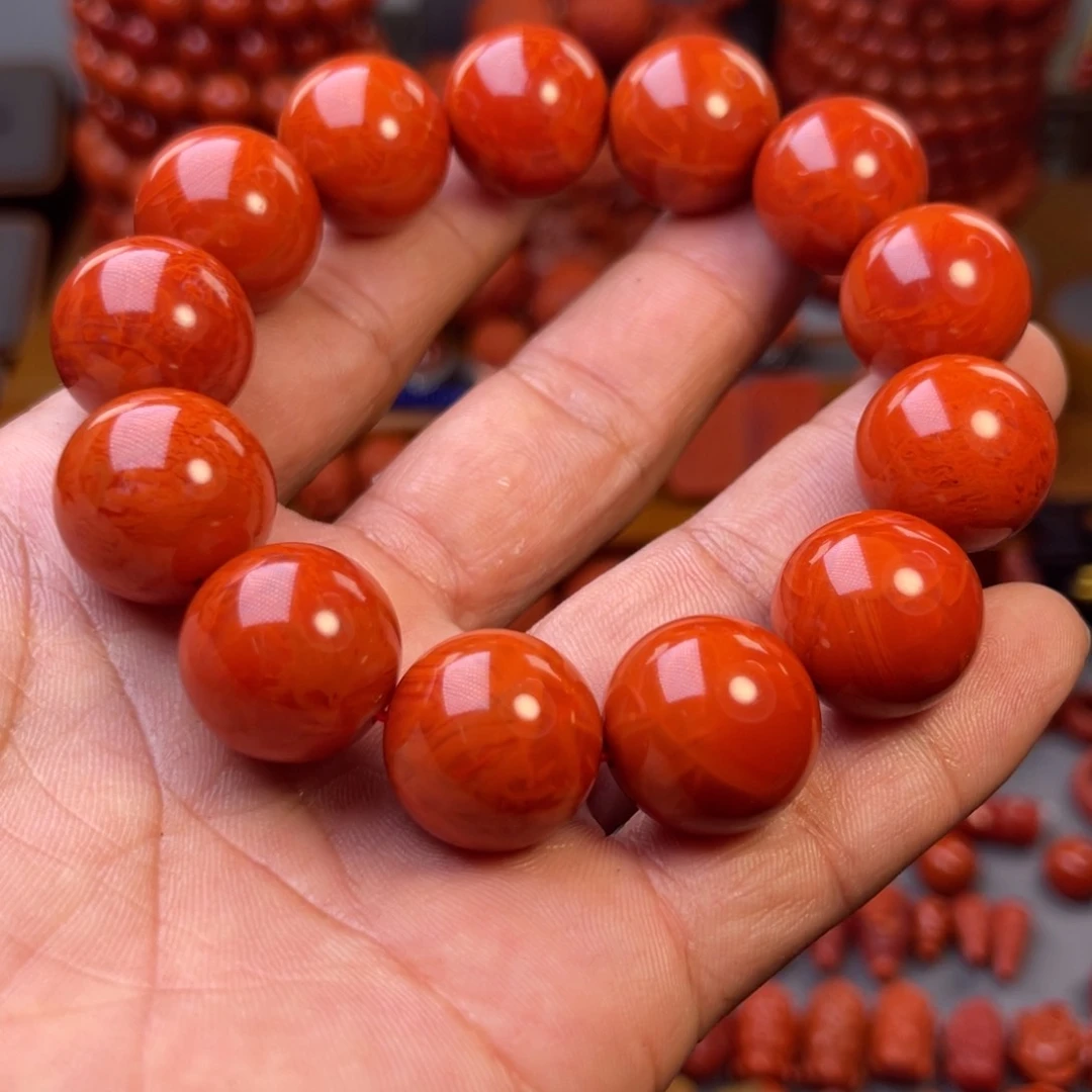 南红玛瑙瓦西精工手串18➕未镶嵌我****）