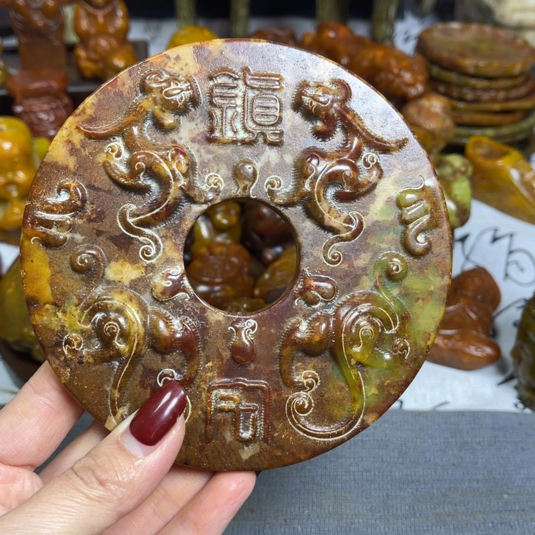 蛇纹石玉合金颈饰