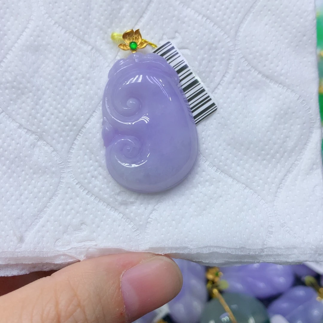 颈饰18K金镶嵌翡翠雅*梦翡翠