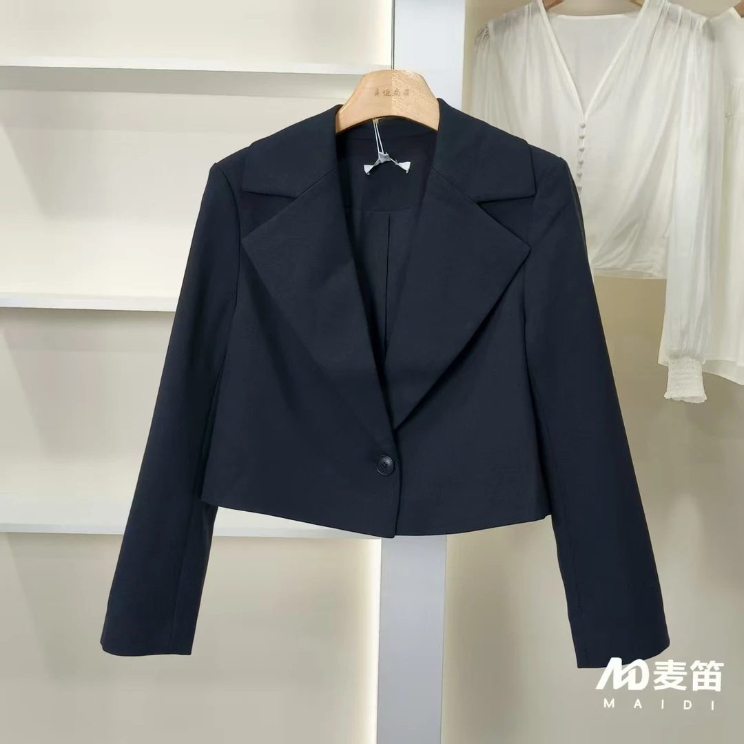 【麦笛·品牌新款】5082670 春季时尚气质西装短外套品牌女装折扣
