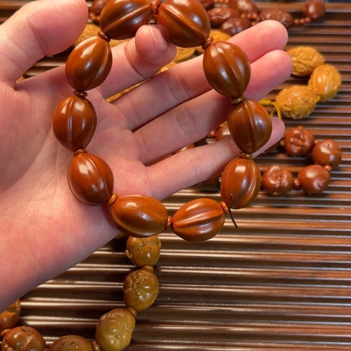 橄榄核手串/手链红料橄榄核鲨鱼背橄榄核