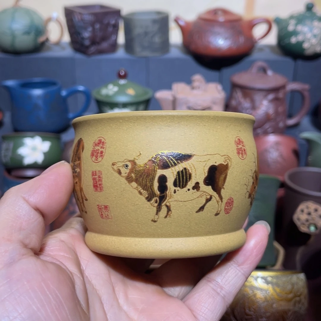 原矿紫砂手工主人杯