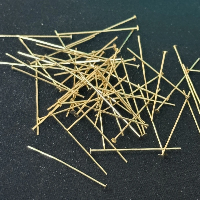 925银银制品 【发10个】镀金T字针JD6