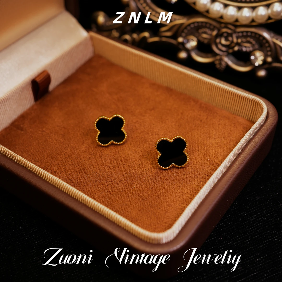 铜合金耳饰 E081柏★【Four Black】秋ZNLM  兰蒂克斯耳钉