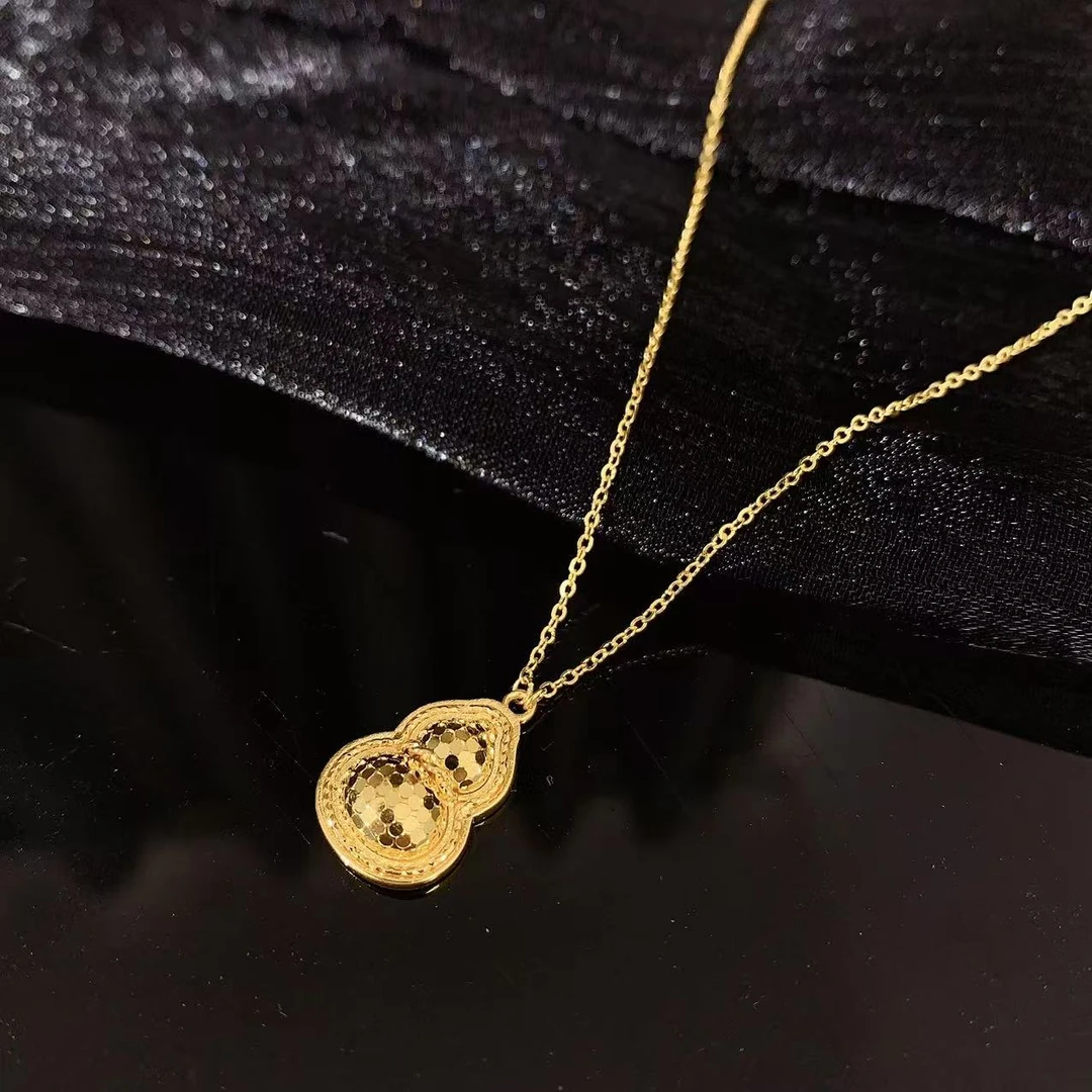 【伟新源】足金999 5G工艺 鱼鳞立体葫芦套链4.94克