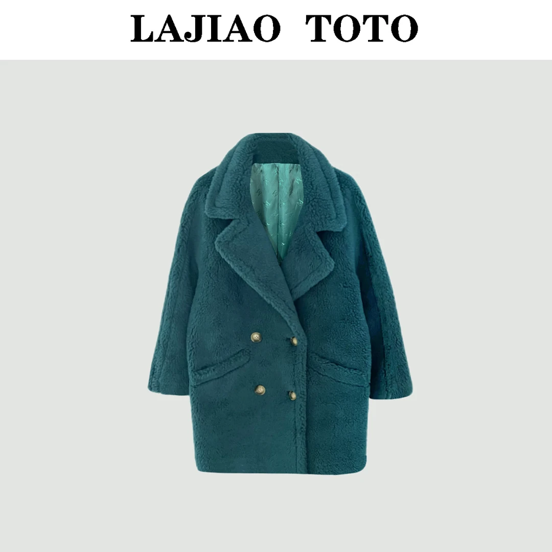 辣椒姐【钟爱泰迪】时尚秋冬百搭高级感休闲毛呢大衣#82136-1