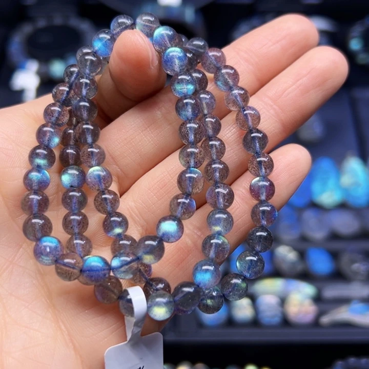 拉长石手串未镶嵌6.5左右