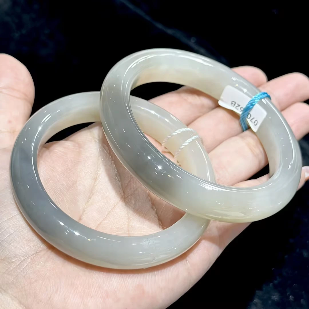 【JBY】和田玉烟藕半山半水手镯（多样性发其一）