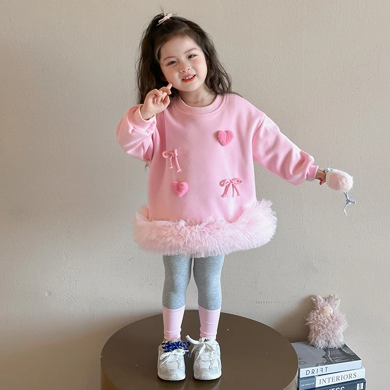 女童网红套装2025新款儿童春秋装韩版洋气女宝宝春季时髦两件套潮