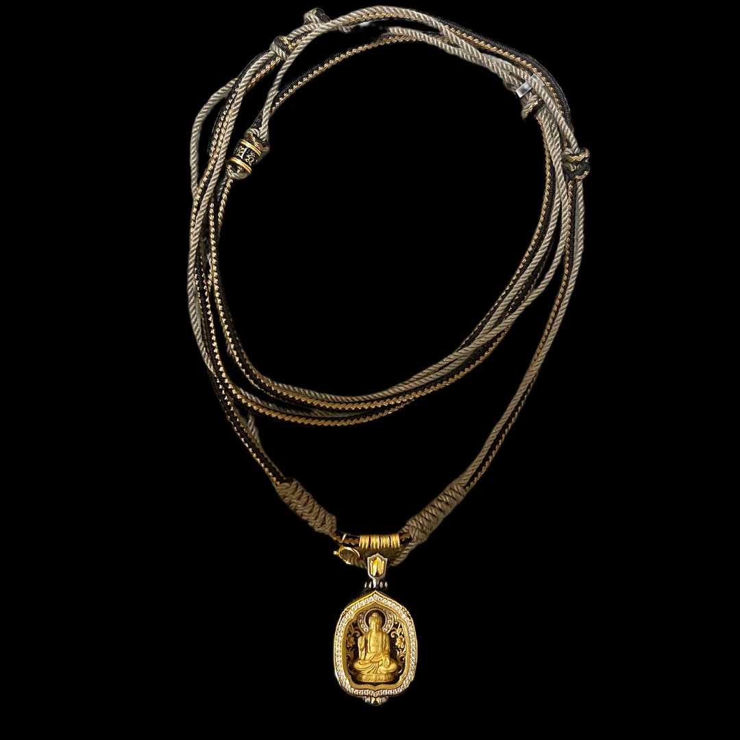 吊坠925银 8968-银项链（大日如来）！