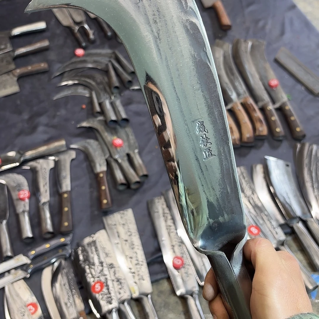 高碳锰钢云南阿老表手工锻打刀