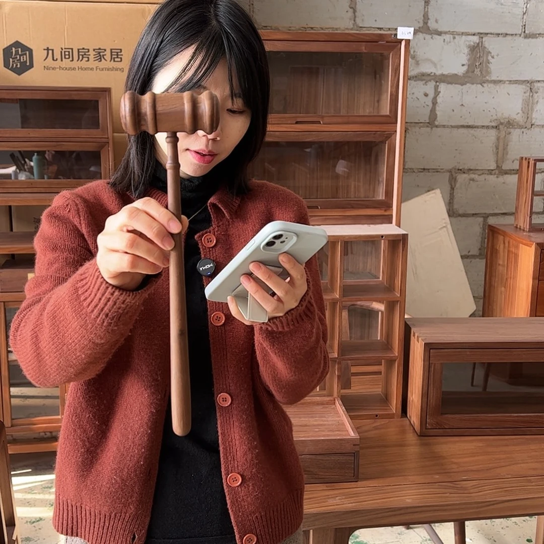 木（非红木类）按摩锤黑