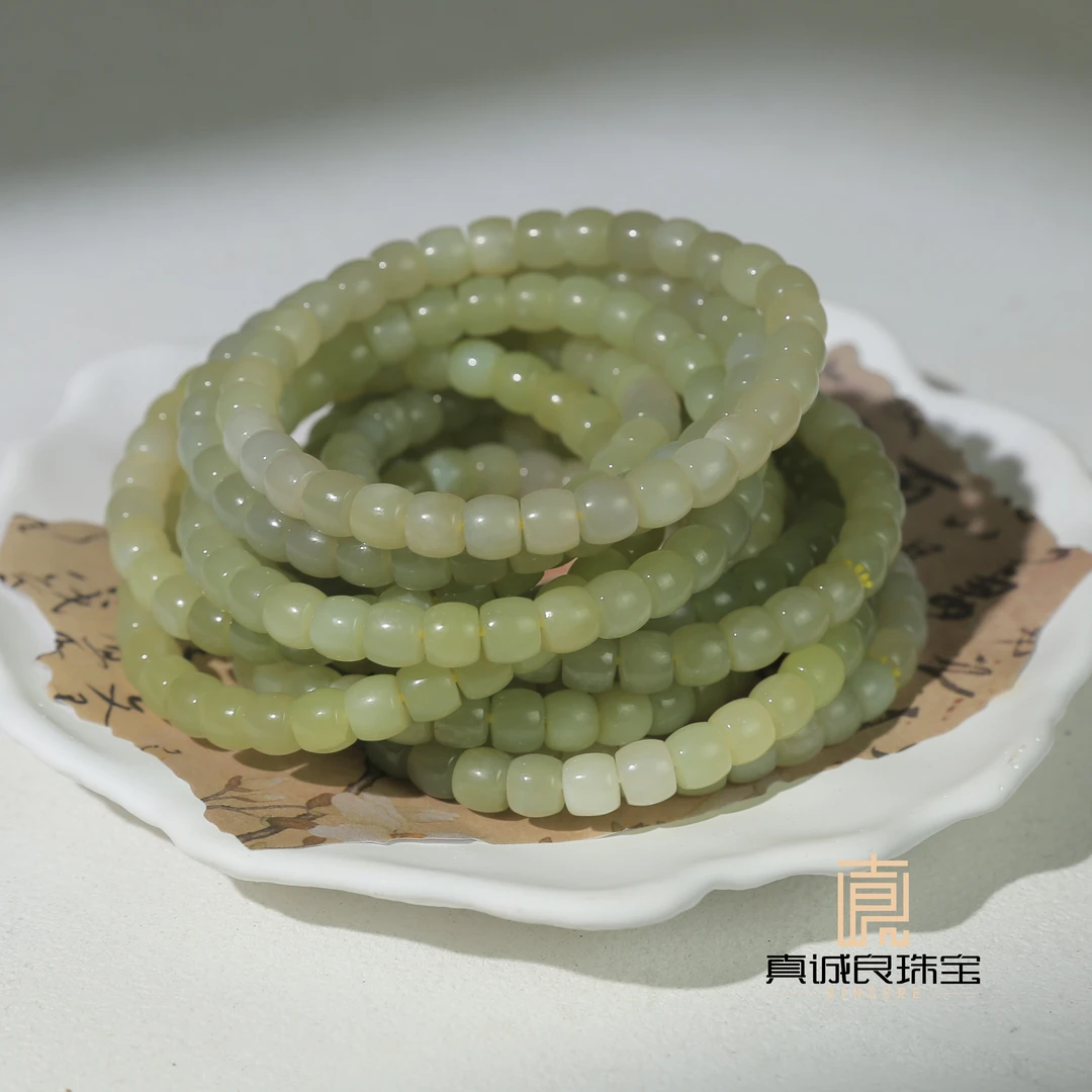 【真诚良】甄选和田玉直切珠手串多样性发货 拍一发一