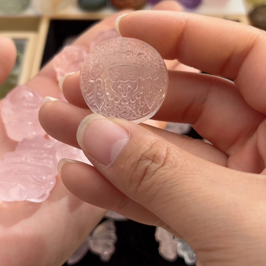 水晶颈饰未镶嵌酱**兔粉水扎基拉姆71