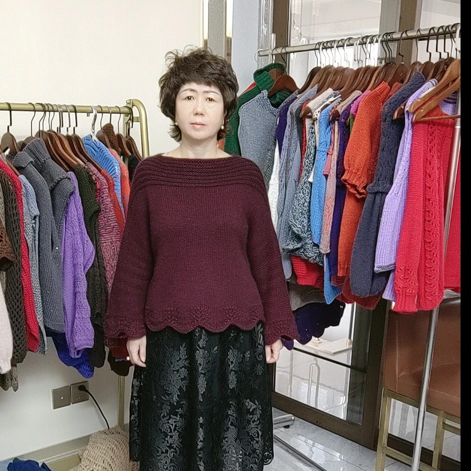 第28款：优雅凤尾花棒针编织视频教程