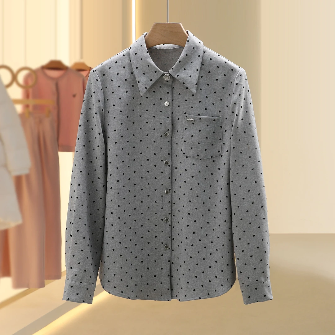 【M美】通勤百搭宽松时尚休闲衬衫2025冬季新款撤柜女装