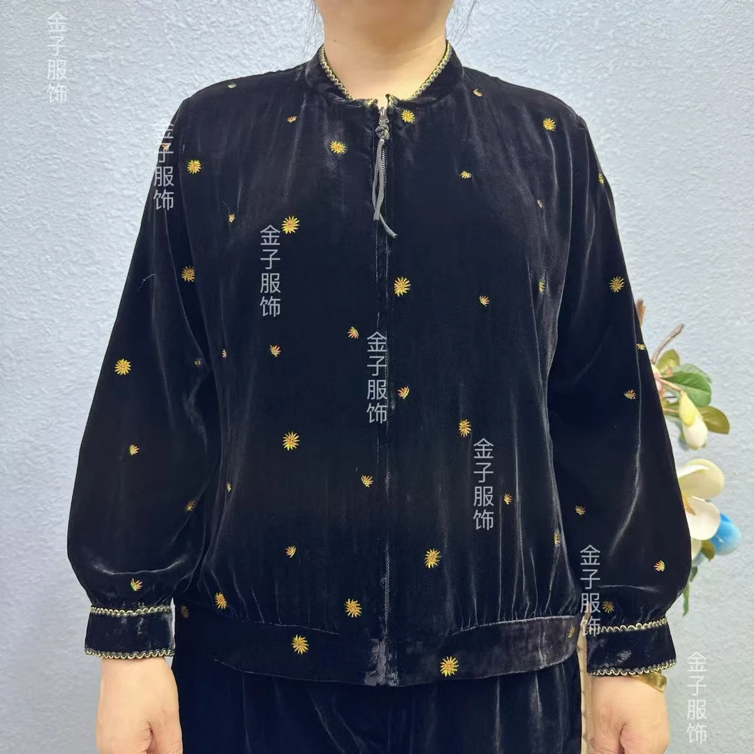 P5-25823款桑蚕丝植绒短上衣