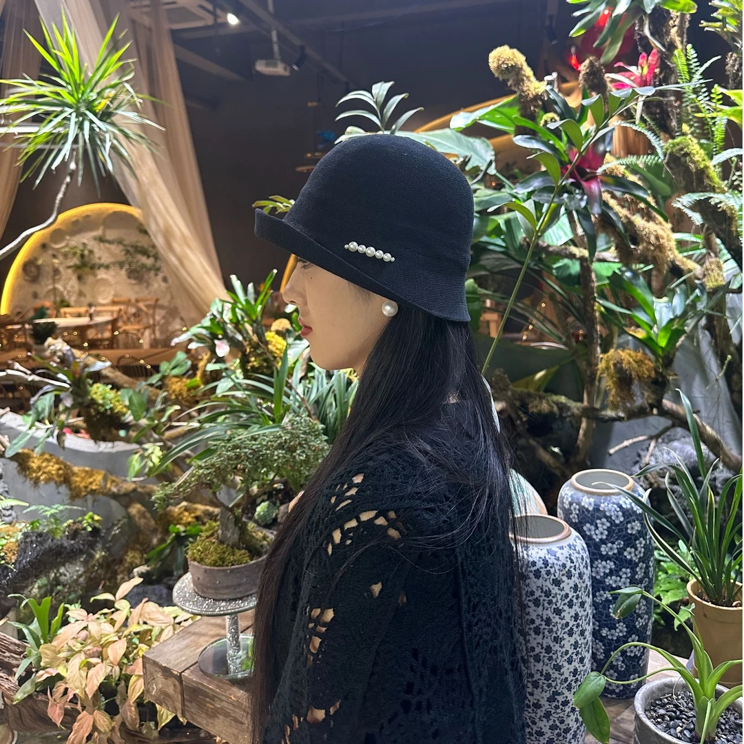 简约日系和纸渔夫帽子女款ins 圆顶盆帽夏季透气韩版遮阳防晒帽子