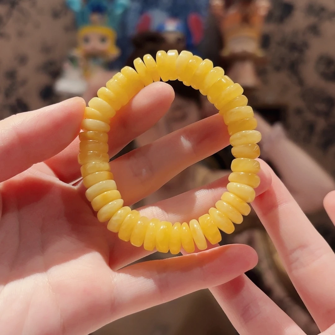 未镶嵌蜜蜡手链多样性发其一