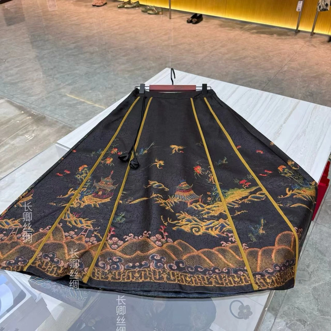 【倾云】滕王阁高端气质遮肉真丝马面裙 21204