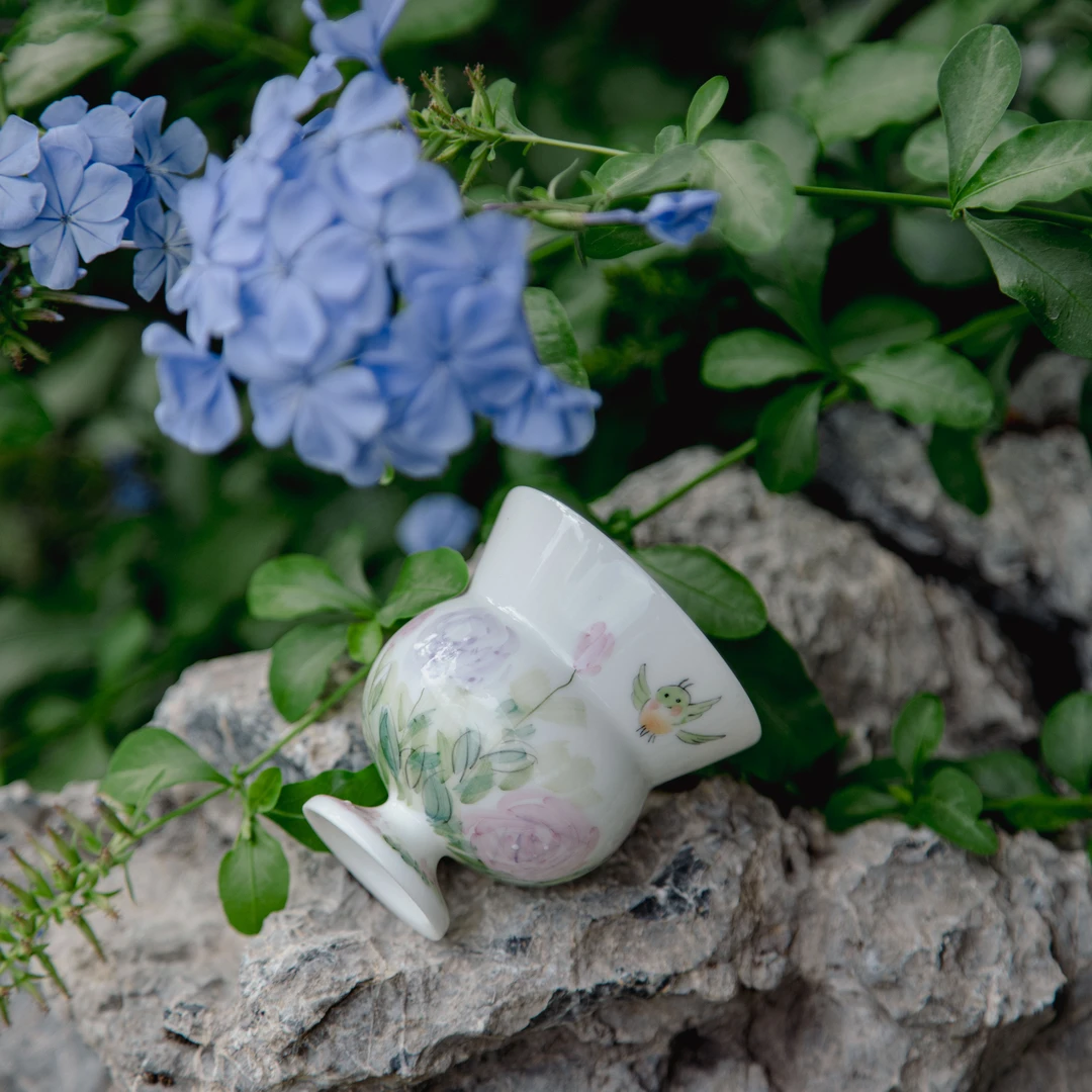 FYCJ0054 小鸟繁花-若风高足杯