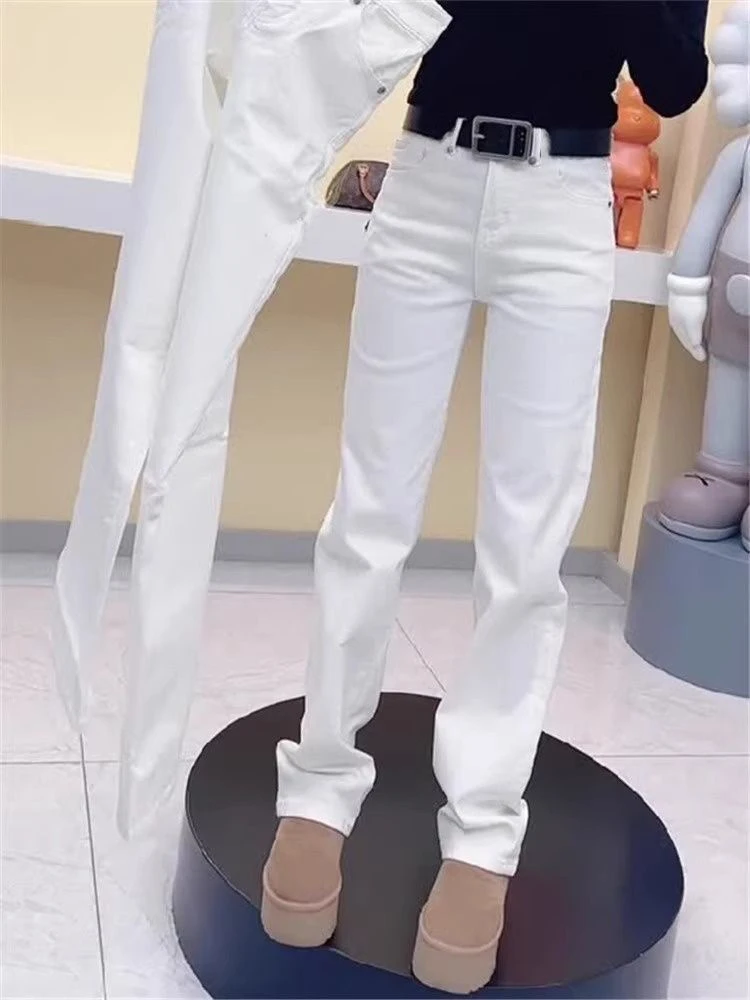 新款直筒安可拉红裤子