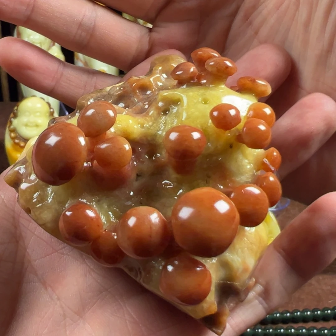 未镶嵌岫玉手把件天然岫玉