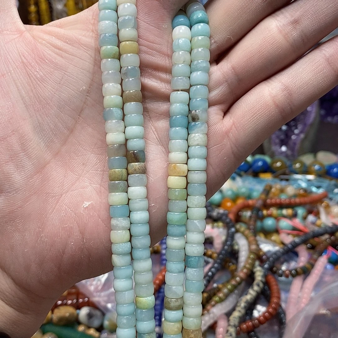 石英质玉未镶嵌，亚马逊直切药片7.3mm，