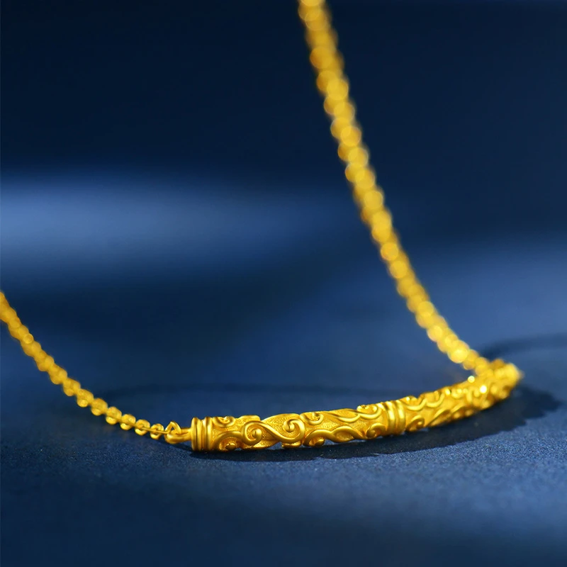 链子925银 s925银项链西游记黑神话悟空金箍棒纯银颈链复古首饰品