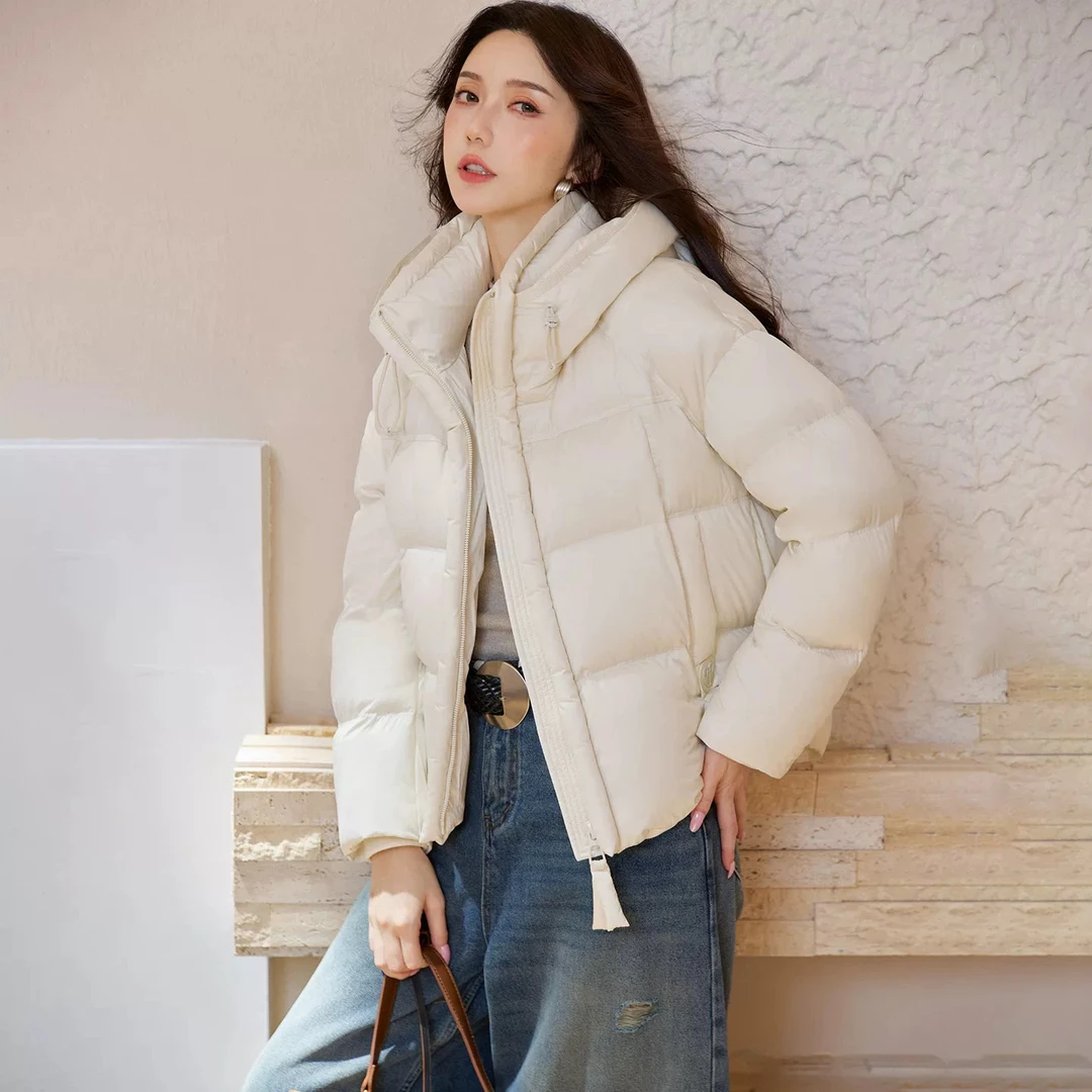 短款宽松连帽泡芙保暖洋气百搭