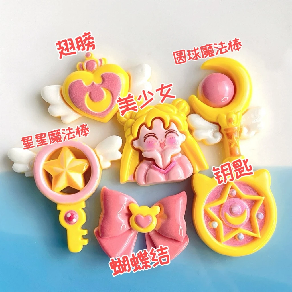 【许愿+对对碰+隐藏】美少女/猪猪食玩树脂配件 奶油胶diy