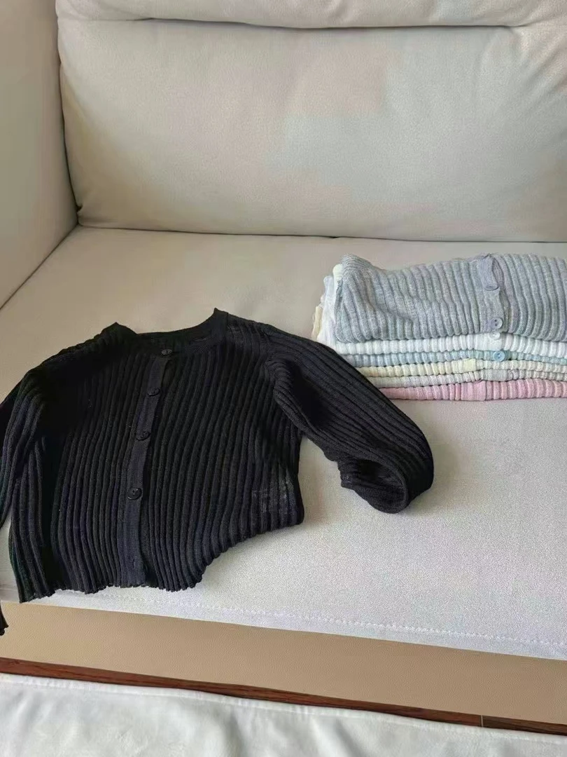 女童2025夏季新款针织衫空调衫超薄凉快韩版针织衫女宝