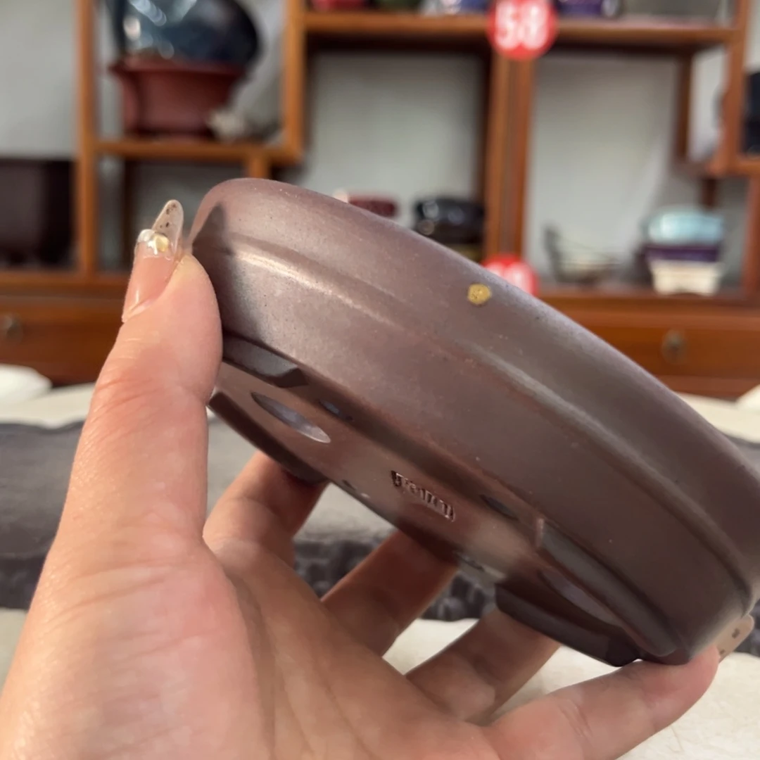 紫砂花盆瑕疵点3-12-10。。