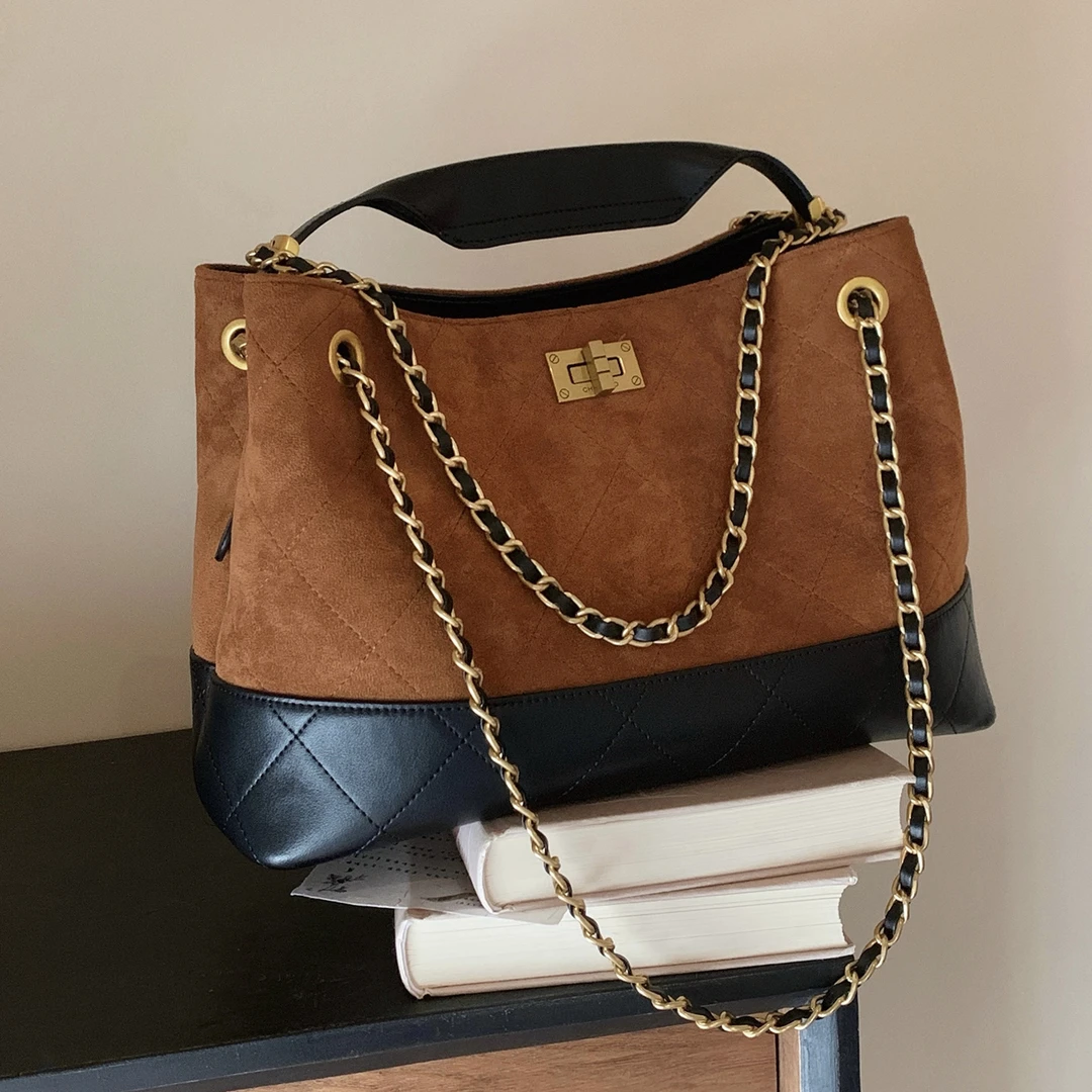 南风Chio2nd流浪包托特包包女士秋冬大气手提包菱格链条单肩包