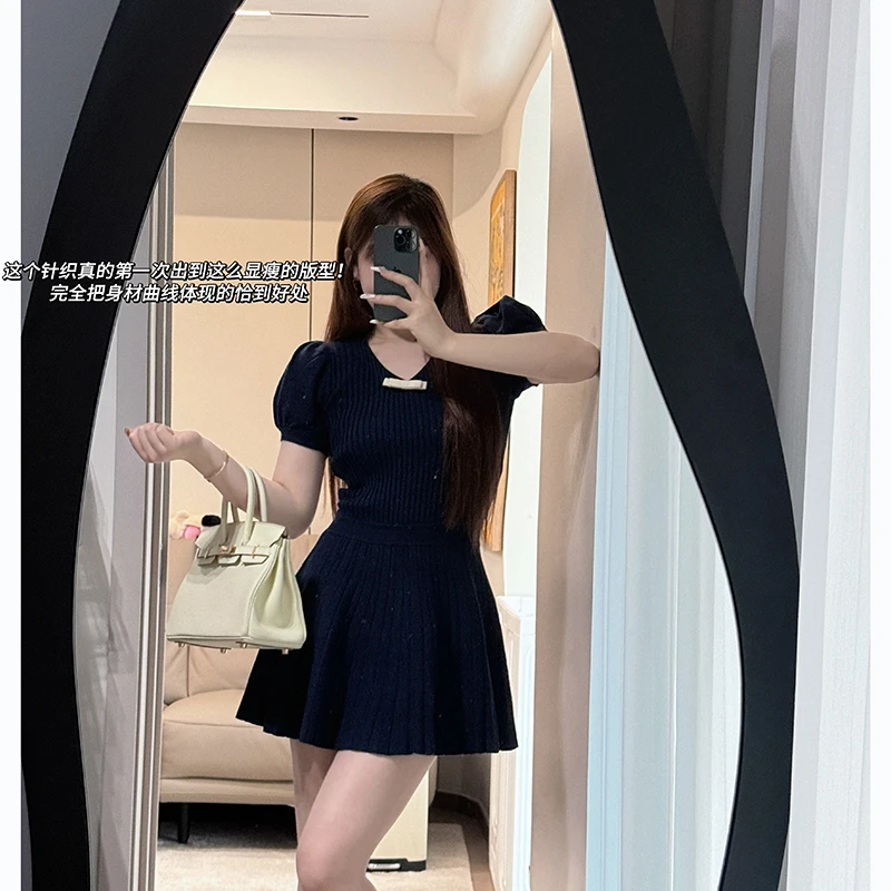 【年中大促 抢完即止】气质女装连衣裙针织短款裙子K424Z10336