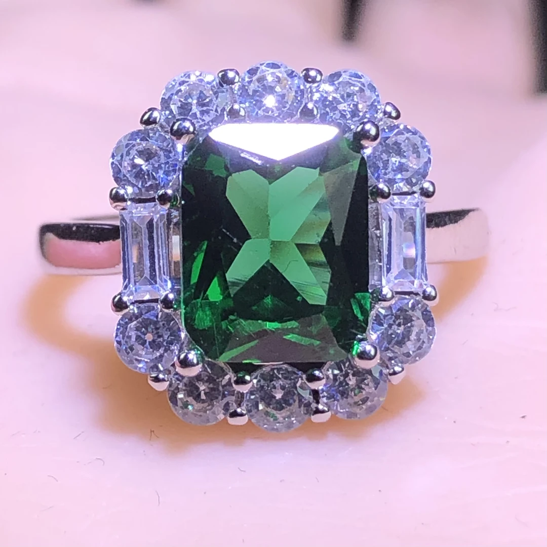 11124深宝绿色戒指活口戒指美培育丽精致可调节精选气质款LV1