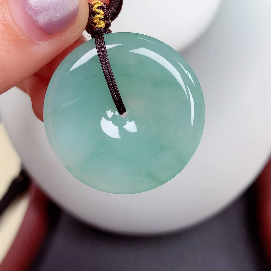 翡翠未镶嵌颈饰平安扣 32-5.9mm