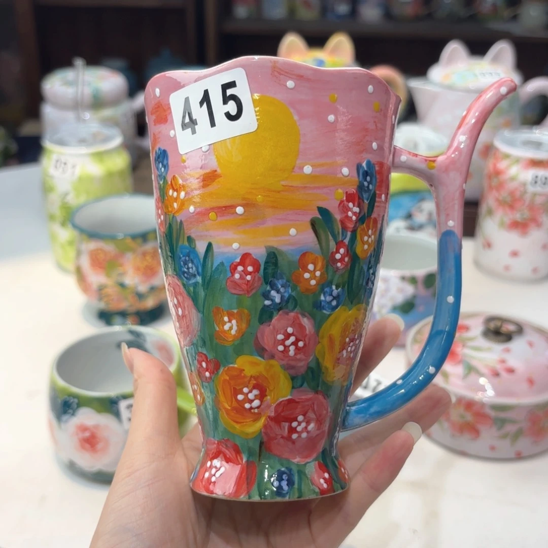 景德镇手绘高温釉下彩陶瓷茶具
