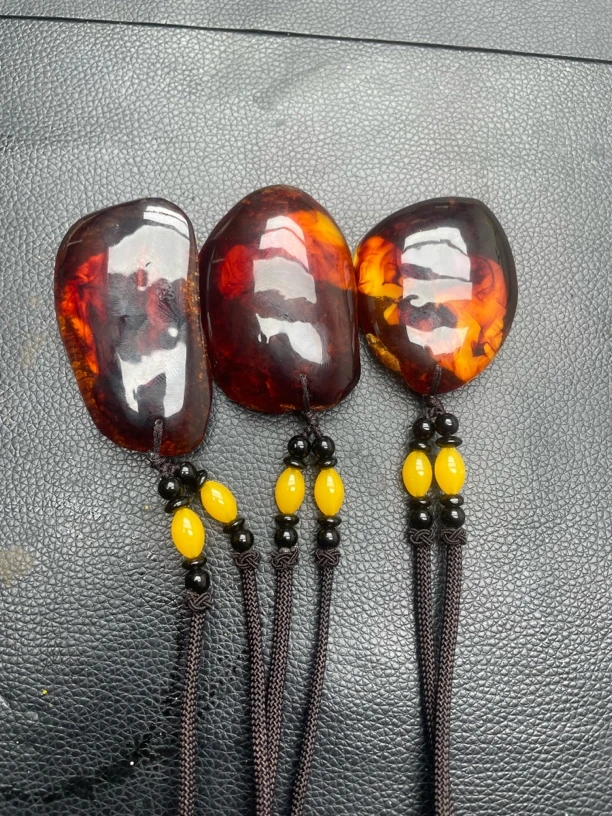 【镇店收藏 正品保障】618精美褐色随形无事牌吊坠