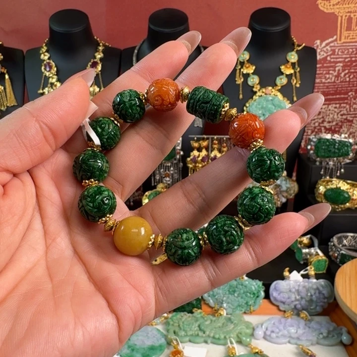 未镶嵌手串翡翠手串