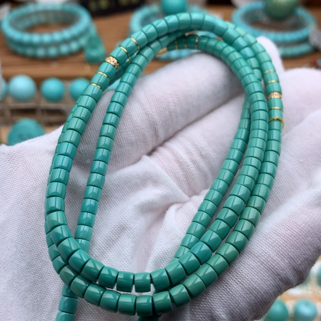 绿松石18K金镶嵌珠宝奇石