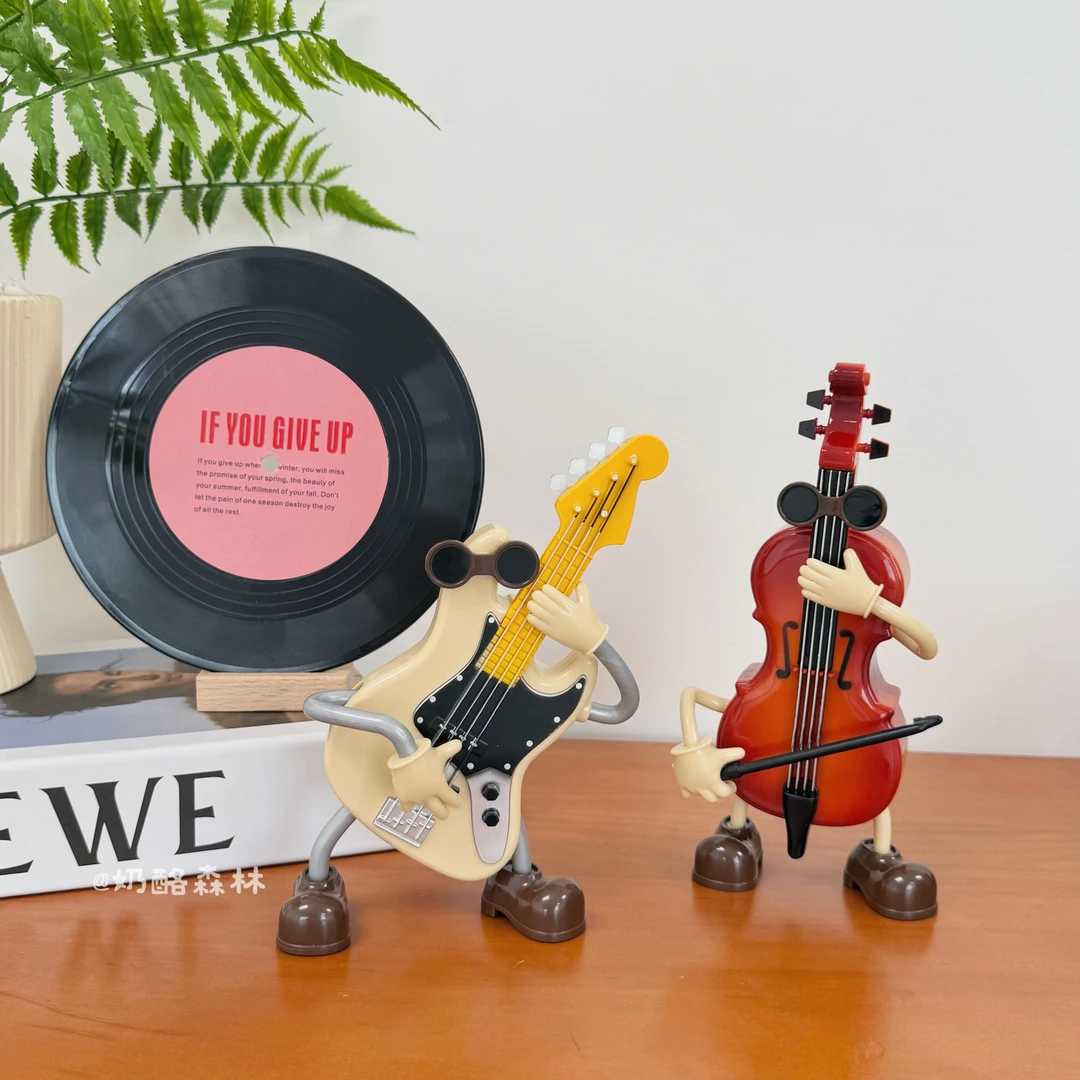 会唱歌的的音乐盒 创意吉他发条八音盒大提琴摆件节日纪念品礼物