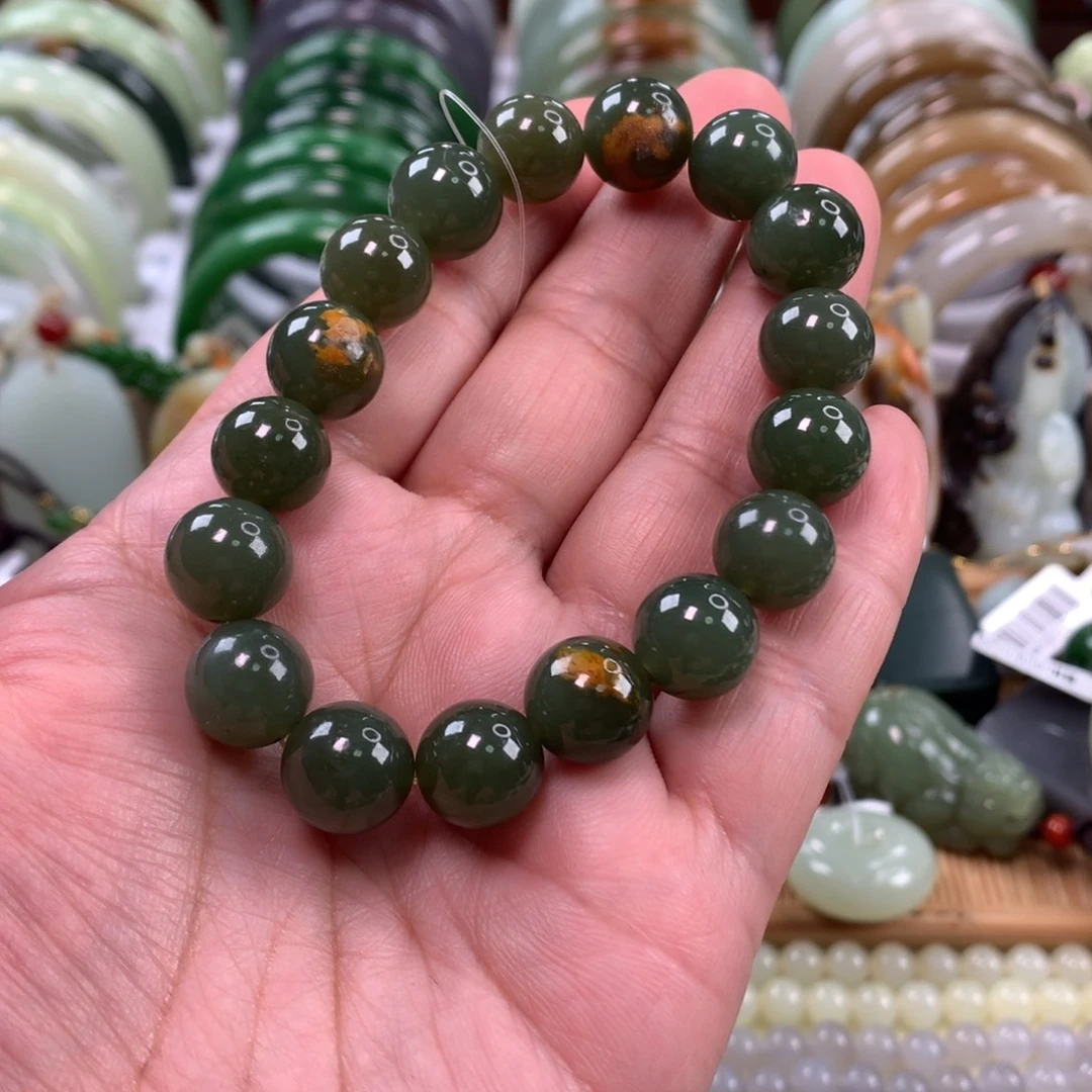 和田玉未镶嵌手链卡12