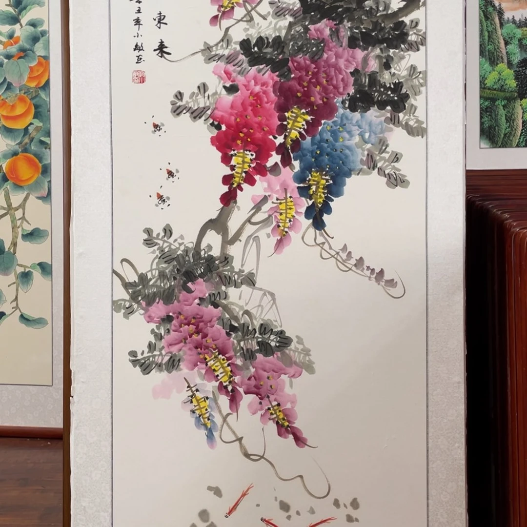 国画带框尺寸63*123厘米