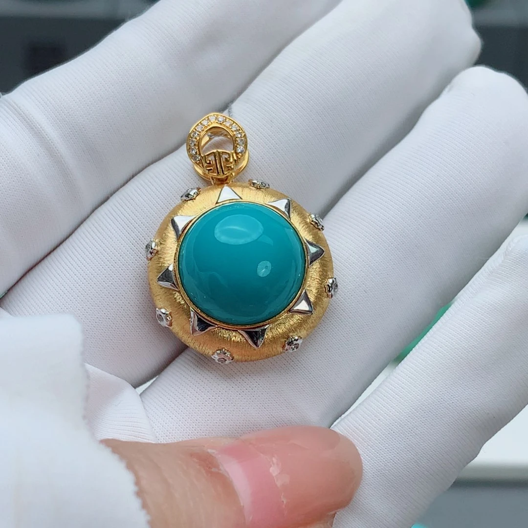 绿松石其他18K金镶嵌