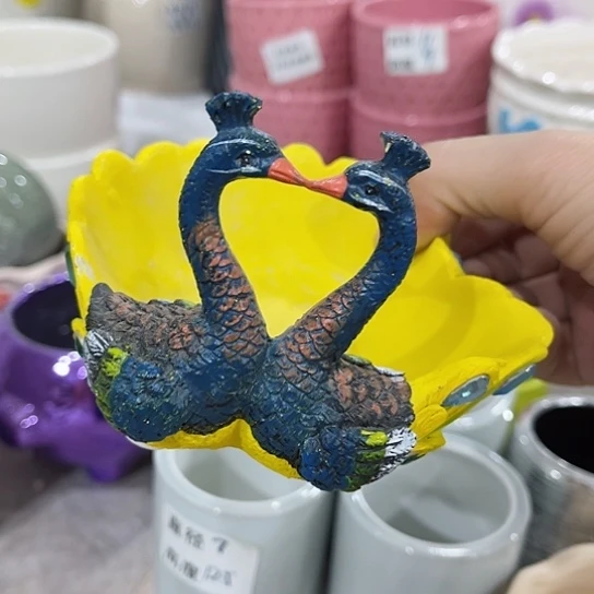 多肉绿植陶瓷花盆9.9包邮，有孔