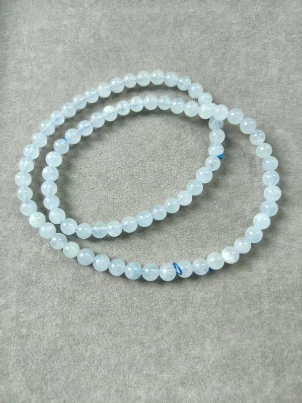 【发5颗】海蓝宝单圈散珠DIY文玩珠宝HLB24