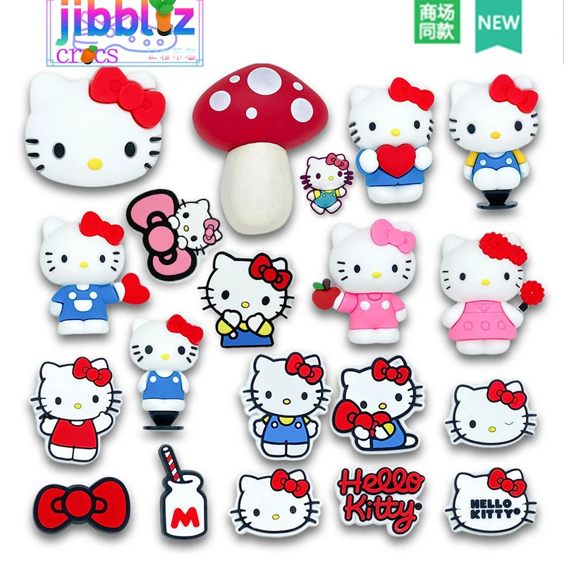 洞洞鞋配饰鞋花装饰品hellokitty凯蒂猫3D立体可爱卡通适配crocs