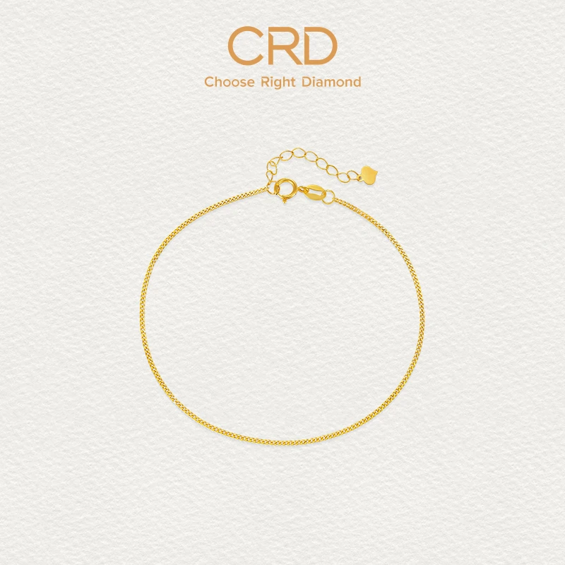 CRD克徕帝18k金侧身链au750素手链细链时尚简约叠戴DIY可串珠